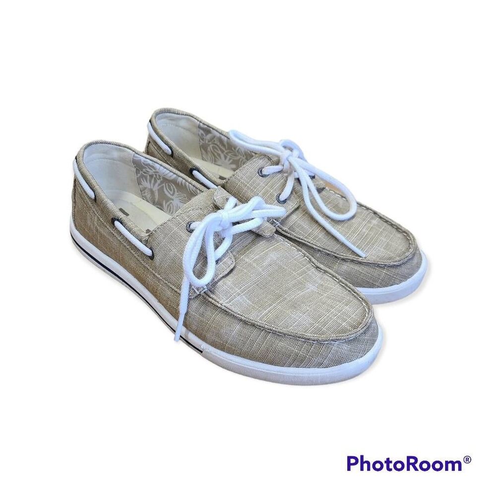 LL Bean Tan Boat Shoes Mens size 10
